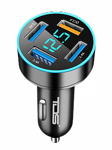 Зарядка в прикуриватель для автомобиля 4*USB TDS TS-CAU71